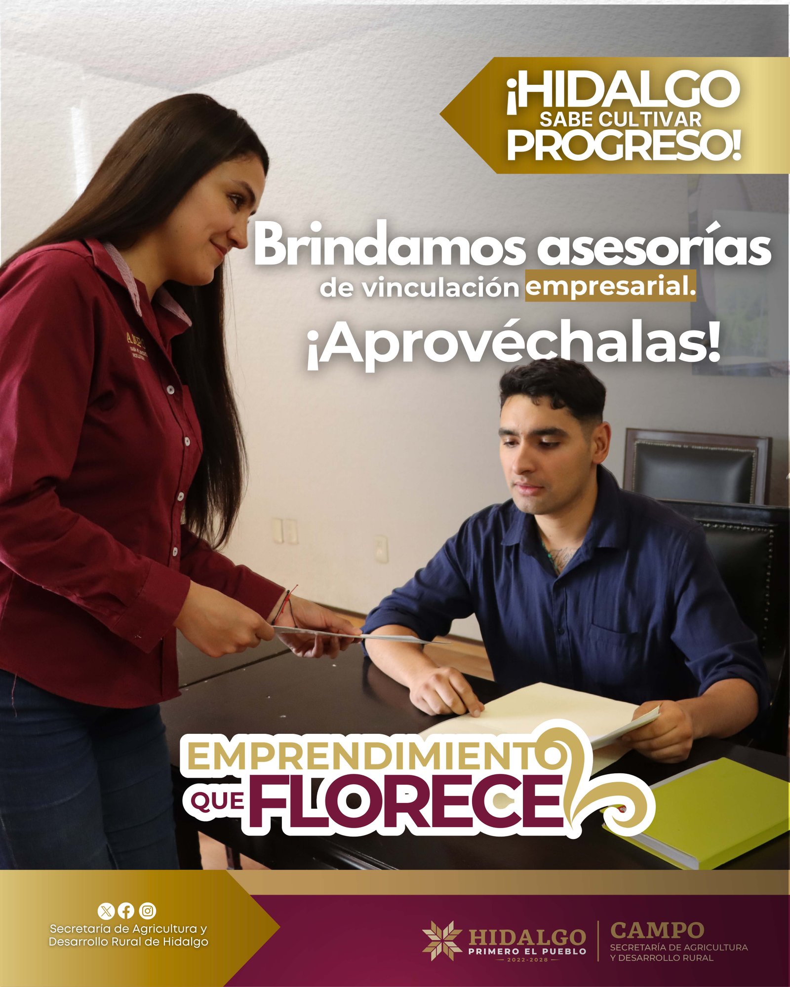 Hidalgo sabe cultivar progreso. Secretaría de Agricultura y Desarrollo Rural