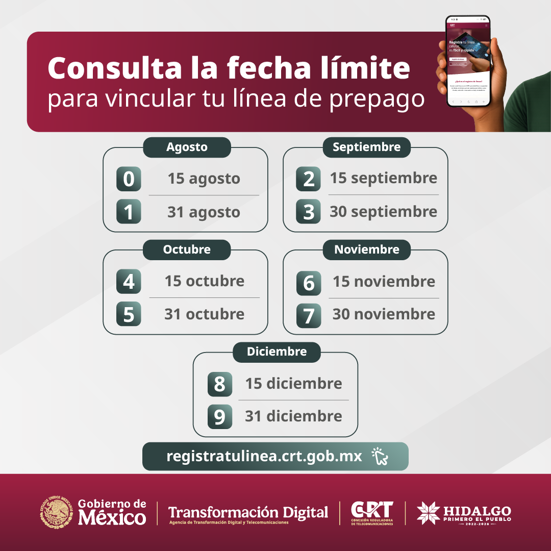 Consulta la fecha límite para vincular tu línea de prepago